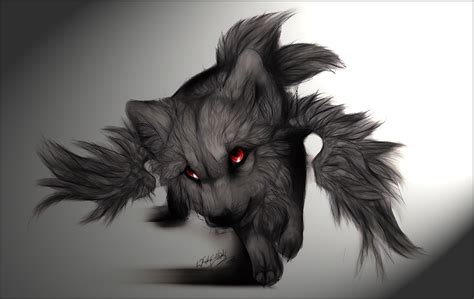 Dark Wolf Puppy Desenhos De Lobos Pinterest Wolf Anime Wolf And