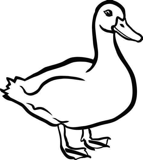 Printable Duck Clipart Black And White Just Go Inalong