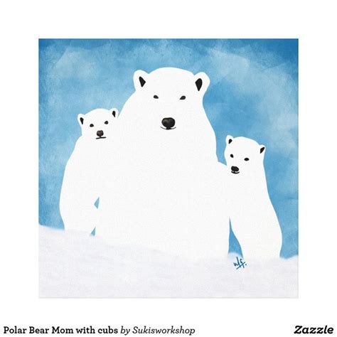 Three Polar Bears Are Standing In The Snow