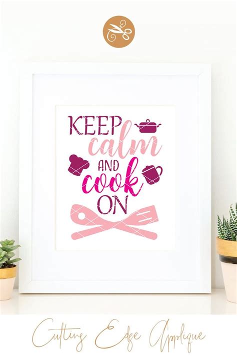 Cooking Svg Keep Calm And Cook On Svg Foodie Cook Chef Kitchen Etsy