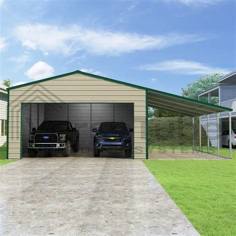 Eversafe prefab garage building kits are manufactured using galvanized steel, giving you increased protection against rusting and corrosion. Frontier Garage with Lean - To - 20 x 20 x 10 - Garage or ...