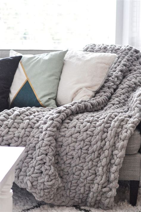 Quick And Easy Chunky Knit Blanket Click Through For The Igaraci