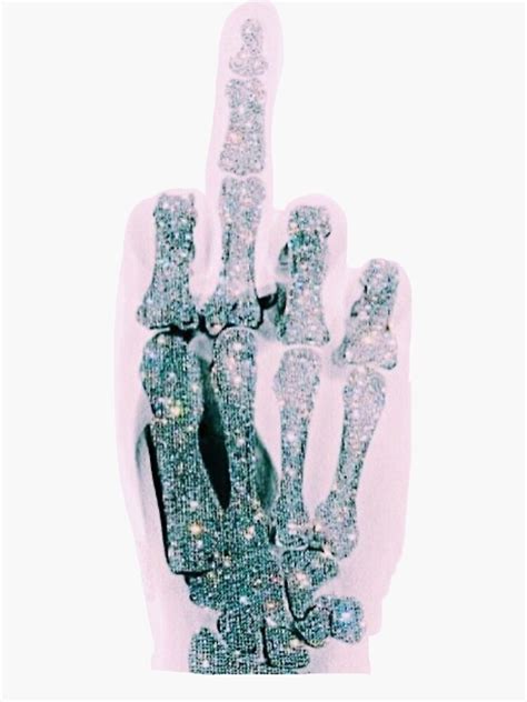 Skeleton Middle Finger Sticker For Sale By Jessturnerr Redbubble