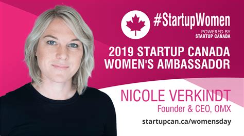 award winning serial entrepreneur nicole verkindt named startup canada s 2019 ambassador for
