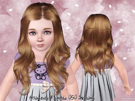 Male wavy middle part hair for the sims 4. Skysims Hair Toddler 050
