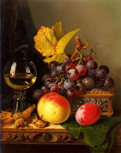 Still Life Of Black Grapes Edward Ladell Oil Painting Reproduction China Oil Painting Gallery