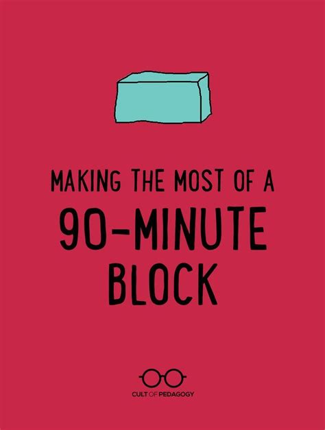 Making The Most Of A 90 Minute Class Cult Of Pedagogy Block
