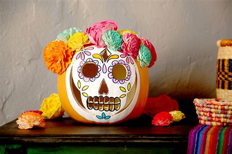 How To Decorate A Sugar Skull Pumpkin To Celebrate Día De Los Muertos