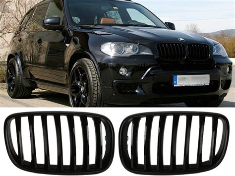 Set includes two matching black grills, left and right. * Shiny Gloss Black Front Bumper Kidney Grille For BMW E70 X5 E71 X6 07-13 | eBay