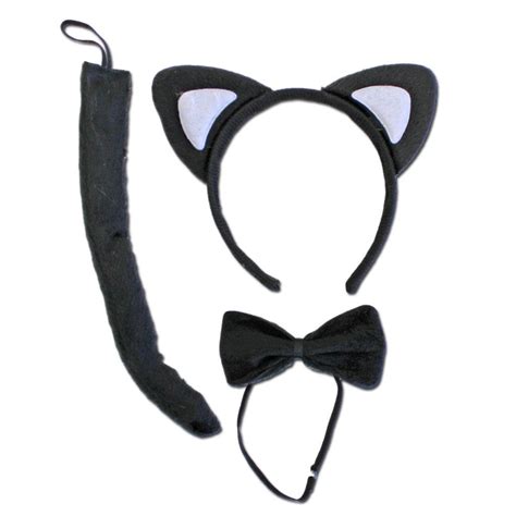 Black Cat Ears With Bow Tie And Tail Simply Party Supplies