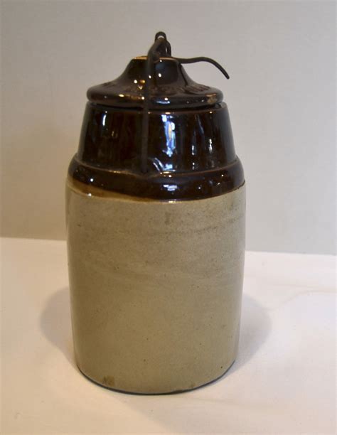 Bargain Johns Antiques Antique Stoneware Weir Canning Jar Patmar