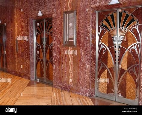Chrysler Building Elevator New York High Resolution Stock Photography