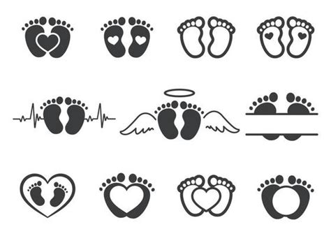 Baby Footprints Vector Art Icons And Graphics For Free Download