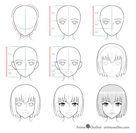 Realistic Anime Face Drawing Step By Step Tutorial Menggambar Manga
