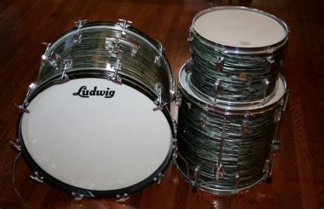 Vintage 1969 Ludwig Drums In Blue Oyster Pearl Garys Classic Guitars