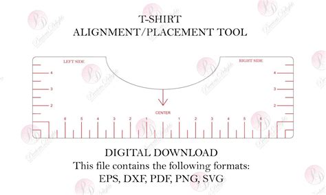 Tshirt Ruler SVG PNG T-shirt Alignment Tool DXF shirt - Etsy UK