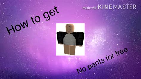 How To Get No Pants On Roblox For Free Youtube