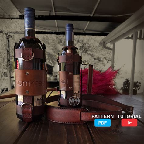 Wine Bottle Double Glove Pattern MPR Leatherworks