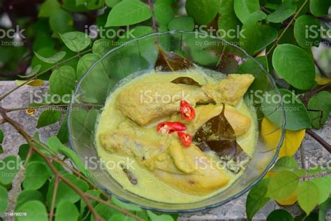 Opor Ayam Chicken Cooked In Coconut Milk And Spices Stock Photo