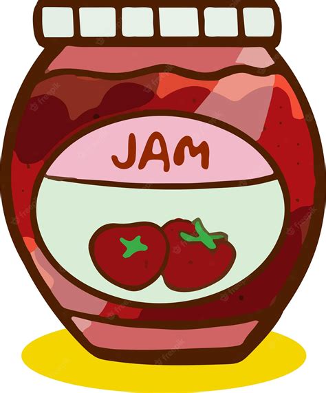 Premium Vector Vector Graphics Bright Cartoon Illustration Of A Jam Bottle Simple Pink Jam