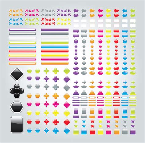 Button Shapes Design Vector Download