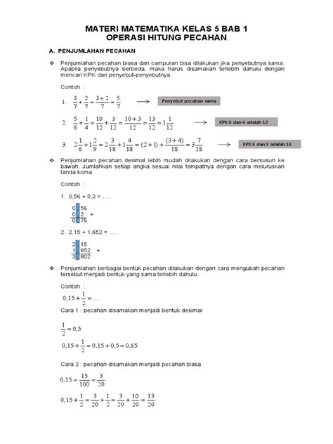 materi matematika kelas 5 bab 1 pdf