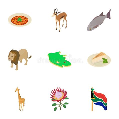 Africa Icons Set Stock Vector Illustration Of Icon Jungle 78497547