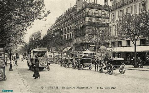 Image Montmartre Past Life Boulevard Street View Views Scenes