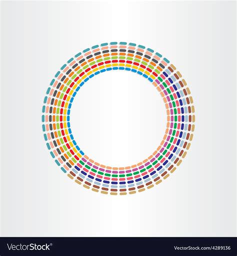 Color Circle Abstract Background Design With Lines