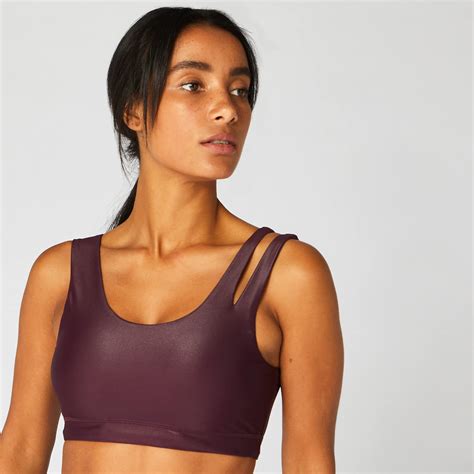 Buy Metallic Asymmetric Sports Bra Brown Myprotein™