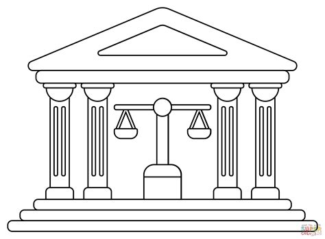 Courthouse Coloring Page Free Printable Coloring Pages