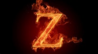 Z Fiery English Alphabet Letter Black Background HD Z Letter Wallpapers ...