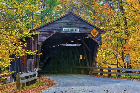 Fall Foliage And Durgin Covered Bridge Photograph By Juergen Roth Pixels