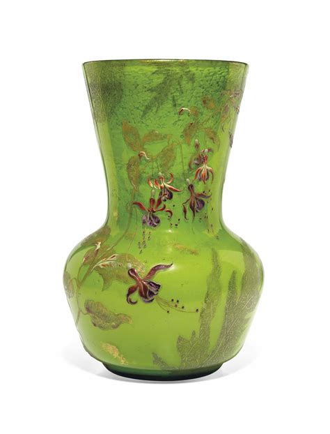 An Emile GallÉ 1846 1904 Acid Etched And Enamelled Vase Circa 1890 Christie S