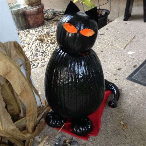Halloween Black Cat Made Of Pumpkins Black Cat Halloween