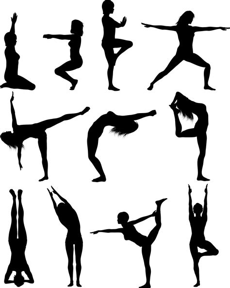 Females In Yoga Poses 236984 Vector Art At Vecteezy
