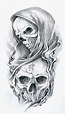 Free Black And White Skull Drawings, Download Free Black And White ...