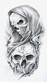 Free Black And White Skull Drawings, Download Free Black And White ...