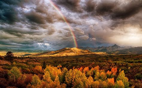 Rainbow Over The Forest In The Mountains Wallpapers And Images