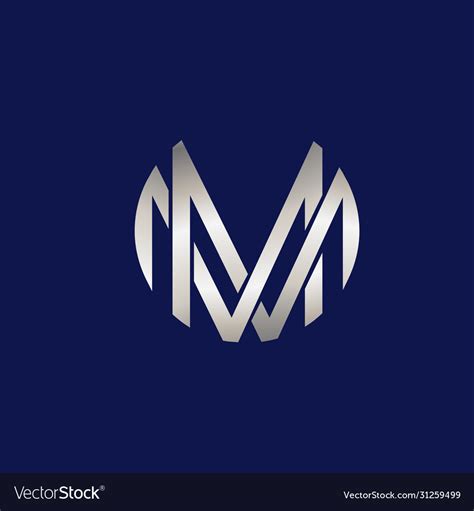 M Letters Logo Design Royalty Free Vector Image