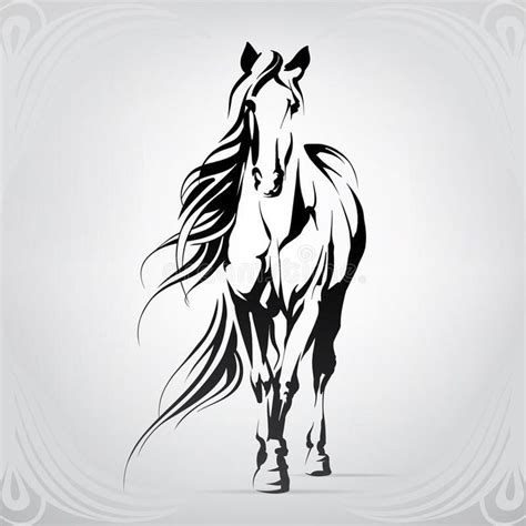 Vector Silhouette Of A Horse Vector Illustration Vector Silhouette Of