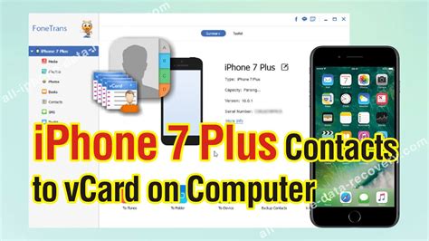 How To Export Iphone 7 Plus Contacts To Vcard On Computer Easily Youtube