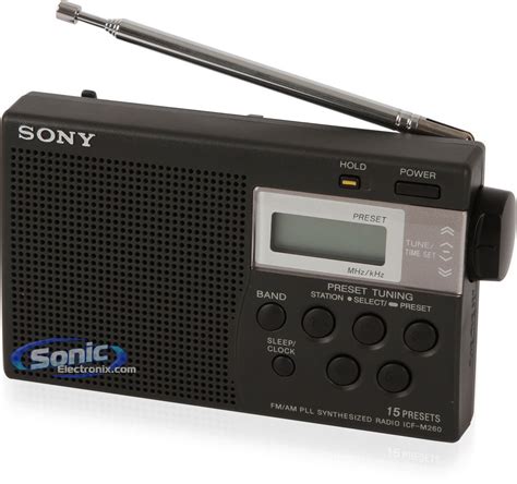 Buy Sony ICF-M260 AM/FM PLL Synthesized Clock Radio with Digital Tuning & Alarm in Cheap Price 