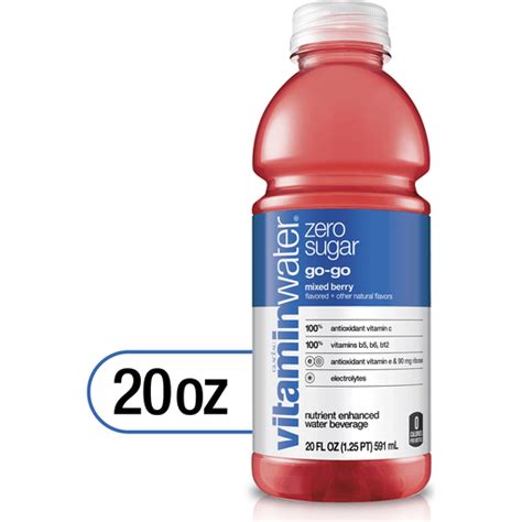 Glaceau vitaminwater can be high in added sugar, depending on the flavor. Glaceau Vitamin Water Zero, Go Go Mixed Berry | Water ...