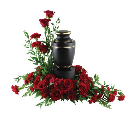 Red Rose And Carnations Urn Arrangement Rose And Blossom Spokane