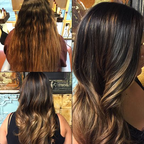 This toner penetrates the hair to give you healthy, vibrant color without brassiness. Before and after on my client Nicole. Beautiful balayage ...