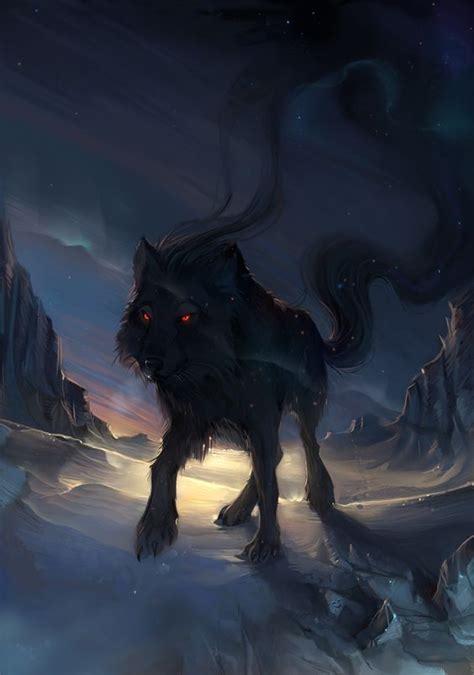 Shadow Wolf Shadow Wolf Fantasy Wolf Anime Wolf