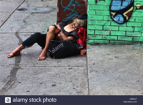 Homeless Woman Sleeping On The Streets Of Downtown Toronto Ontario Stock Photo Royalty Free