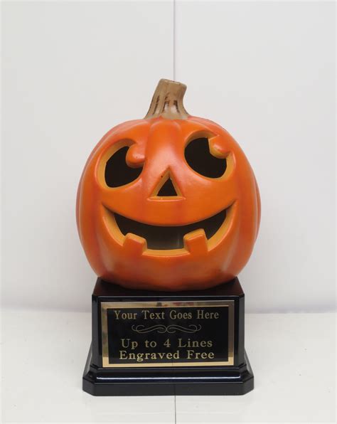 Halloween Trophy Halloween Trophies Trophy Pumpkin Carving Etsy
