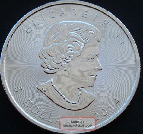 2014 1 Oz Canadian Silver Maple Leaf Brilliant